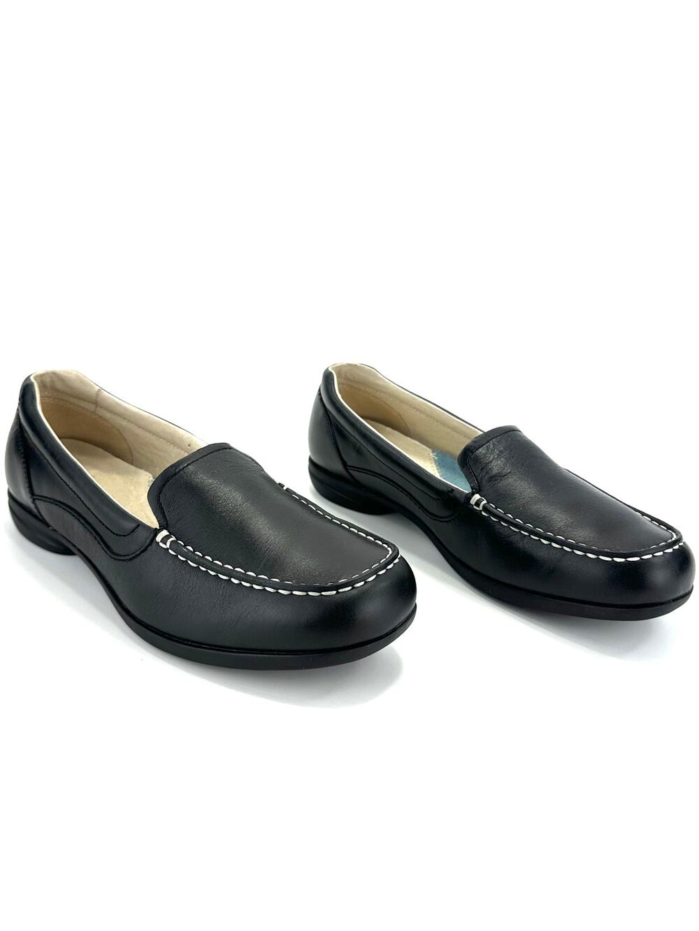 Red Wings Black Loafers/Flats Sz 8.5D Leather Padded Footbed Classic Squared-Toe